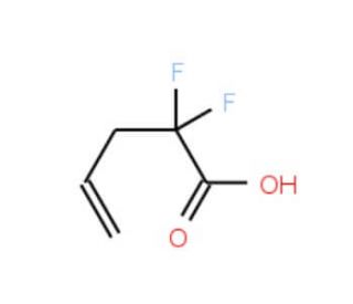 2,2-Difluoropent-4-enoic acid (CAS 55039-89-9) - chemical structure image