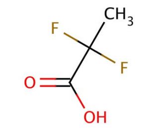 2,2-Difluoropropionic acid (CAS 373-96-6) - chemical structure image