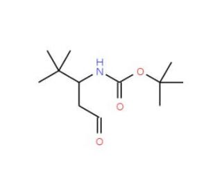 [2,2-Dimethyl-1-(2-oxo-ethyl)-propyl]-carbamic acid tert-butyl ester (CAS 892874-26-9) - chemical structure image
