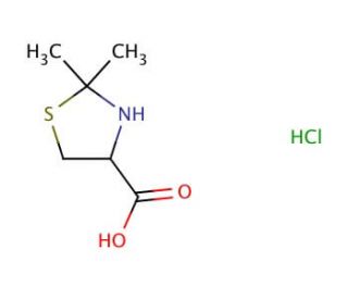 2,2-dimethyl-1,3-thiazolidine-4-carboxylic acid hydrochloride - chemical structure image