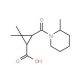 2,2-Dimethyl-3-[(2-methylpiperidin-1-yl)carbonyl]-cyclopropanecarboxylic acid - chemical structure image