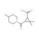 2,2-Dimethyl-3-[(4-methylpiperidin-1-yl)carbonyl]-cyclopropanecarboxylic acid - chemical structure image