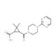 2,2-Dimethyl-3-[(4-pyrimidin-2-ylpiperazin-1-yl)-carbonyl]cyclopropanecarboxylic acid - chemical structure image