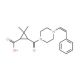 2,2-Dimethyl-3-({4-[(E)-2-phenylvinyl]piperazin-1-yl}carbonyl)cyclopropanecarboxylic acid - chemical structure image