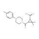 2,2-Dimethyl-3-{[4-(4-methylphenyl)piperazin-1-yl]carbonyl}cyclopropanecarboxylic acid - chemical structure image