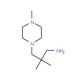 2,2-Dimethyl-3-(4-methyl-piperazin-1-yl)-propylamine - chemical structure image