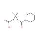 2,2-Dimethyl-3-(piperidin-1-ylcarbonyl)-cyclopropanecarboxylic acid - chemical structure image
