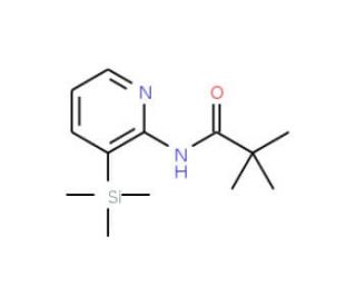 2,2-Dimethyl-N-(3-trimethylsilanyl-pyridin-2-yl)-propionamide (CAS 86847-63-4) - chemical structure image