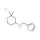 (2,2-Dimethyl-tetrahydro-pyran-4-yl)-furan-2-ylmethyl-amine HCl - chemical structure image