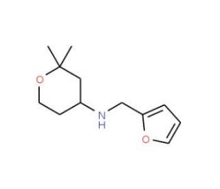 (2,2-Dimethyl-tetrahydro-pyran-4-yl)-furan-2-ylmethyl-amine - chemical structure image