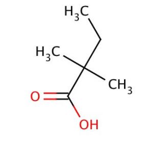 2,2-Dimethylbutyric acid (CAS 595-37-9) - chemical structure image