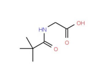 [(2,2-dimethylpropanoyl)amino]acetic acid (CAS 23891-96-5) - chemical structure image