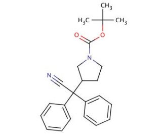 2,2-Diphenyl-2-(1-Boc-3-pyrrolidinyl)acetonitrile - chemical structure image
