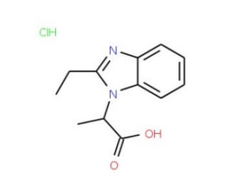 2-(2-Ethyl-benzoimidazol-1-yl)-propionic acid hydrochloride - chemical structure image