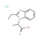 2-(2-Ethyl-benzoimidazol-1-yl)-propionic acid hydrochloride - chemical structure image