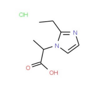 2-(2-Ethyl-imidazol-1-yl)-propionic acid hydrochloride - chemical structure image