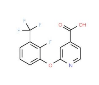 2-[2-fluoro-3-(trifluoromethyl)phenoxy]isonicotinic acid - chemical structure image