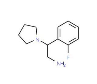 2-(2-Fluoro-phenyl)-2-pyrrolidin-1-yl-ethylamine (CAS 876716-16-4) - chemical structure image