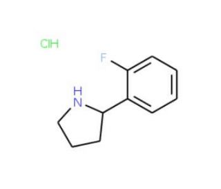 2-(2-Fluoro-phenyl)-pyrrolidine hydrochloride (CAS 72216-04-7 (non-salt)) - chemical structure image