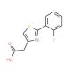 [2-(2-Fluoro-phenyl)-thiazol-4-yl]-acetic acid (CAS 879070-41-4) - chemical structure image