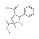 2-(2-Fluorophenyl)-5-(methoxycarbonyl)-1,5-dimethyl-3-pyrrolidinecarboxylic acid - chemical structure image