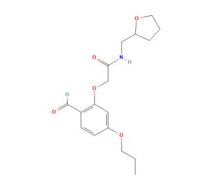 2-(2-formyl-5-propoxyphenoxy)-N-(tetrahydrofuran-2-ylmethyl)acetamide - chemical structure image