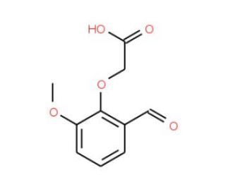 2-(2-Formyl-6-methoxyphenoxy)acetic acid (CAS 40359-30-6) - chemical structure image
