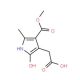 2-[2-hydroxy-4-(methoxycarbonyl)-5-methyl-1H-pyrrol-3-yl]acetic acid - chemical structure image