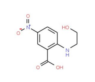 2-(2-Hydroxy-ethylamino)-5-nitro-benzoic acid - chemical structure image