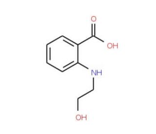 2-(2-Hydroxy-ethylamino)-benzoic acid (CAS 25784-00-3) - chemical structure image