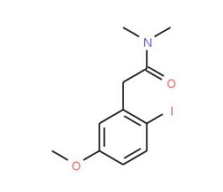 2-(2-Iodo-5-methoxy-phenyl)-N,N-dimethyl-acetamide (CAS 99540-20-2) - chemical structure image