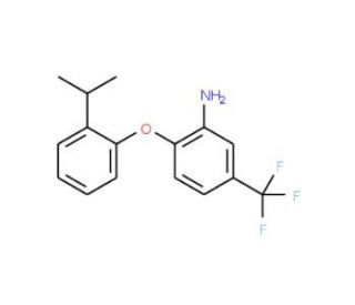 2-(2-Isopropylphenoxy)-5-(trifluoromethyl)aniline (CAS 946773-22-4) - chemical structure image