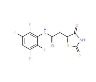 2-(2-Mercapto-4-oxo-4,5-dihydro-1,3-thiazol-5-yl)-N-(2,3,5,6-tetrafluorophenyl)acetamide - chemical structure image