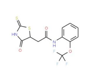 2-(2-Mercapto-4-oxo-4,5-dihydro-1,3-thiazol-5-yl)-N-[2-(trifluoromethoxy)phenyl]acetamide - chemical structure image