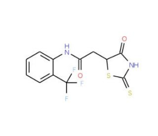 2-(2-Mercapto-4-oxo-4,5-dihydro-1,3-thiazol-5-yl)-N-[2-(trifluoromethyl)phenyl]acetamide - chemical structure image