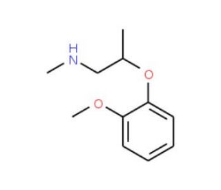 2-(2-Methoxyphenoxy)-N-methyl-1-propanamine - chemical structure image
