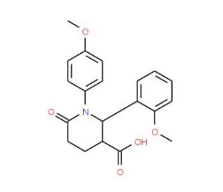 2-(2-methoxyphenyl)-1-(4-methoxyphenyl)-6-oxopiperidine-3-carboxylic acid - chemical structure image