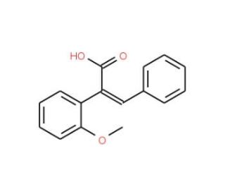 2-(2-Methoxyphenyl)-3-phenylacrylic acid (CAS 1657-65-4) - chemical structure image