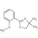 2-(2-Methoxyphenyl)-4,4-dimethyl-2-oxazoline (CAS 57598-33-1) - chemical structure image