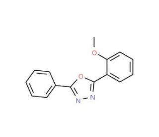 2-(2-Methoxyphenyl)-5-phenyl-1,3,4-oxadiazole (CAS 1874-42-6) - chemical structure image