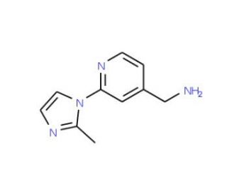 [2-(2-methyl-1H-imidazol-1-yl)pyridin-4-yl]methylamine - chemical structure image