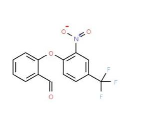 2-[2-Nitro-4-(trifluoromethyl)phenoxy]benzaldehyde - chemical structure image
