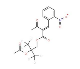 2-(2-Nitrobenzylidene)-3-oxobutanoic Acid,2-Acetoxy-2-methylpropyl Ester-d6 - chemical structure image