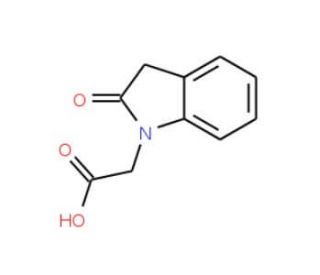 2-(2-oxo-2,3-dihydro-1H-indol-1-yl)acetic acid - chemical structure image
