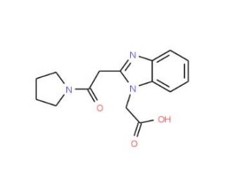 [2-(2-Oxo-2-pyrrolidin-1-yl-ethyl)-benzoimidazol-1-yl]-acetic acid (CAS 436087-06-8) - chemical structure image
