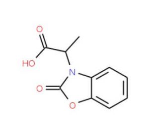 2-(2-Oxo-benzooxazol-3-yl)-propionic acid (CAS 13610-53-2) - chemical structure image