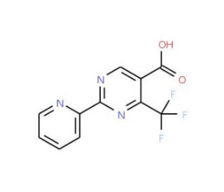 2-(2-Pyridinyl)-4-(trifluoromethyl)-5-pyrimidinecarboxylic acid - chemical structure image