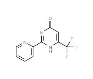 2-(2-Pyridinyl)-6-(trifluoromethyl)-4-pyrimidinol (CAS 338404-77-6) - chemical structure image