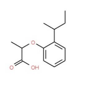 2-[2-(sec-Butyl)phenoxy]propanoic acid (CAS 887029-70-1) - chemical structure image