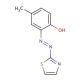 2-(2-Thiazolylazo)-p-cresol (CAS 1823-44-5) - chemical structure image
